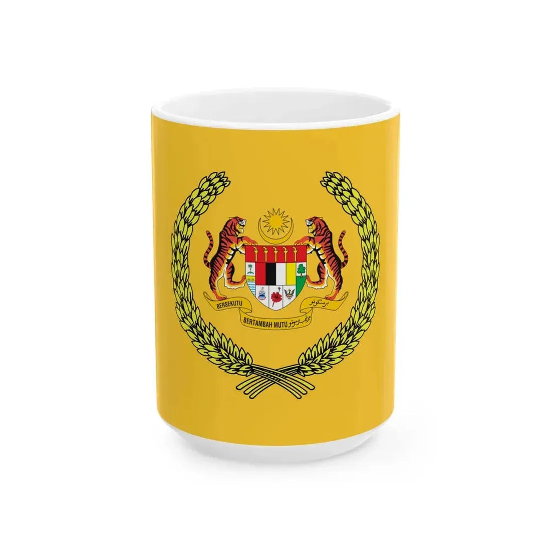Flag of the Supreme Head of Malaysia 3-2 (Malaysia) White Coffee Mug 15oz - Go Mug Yourself