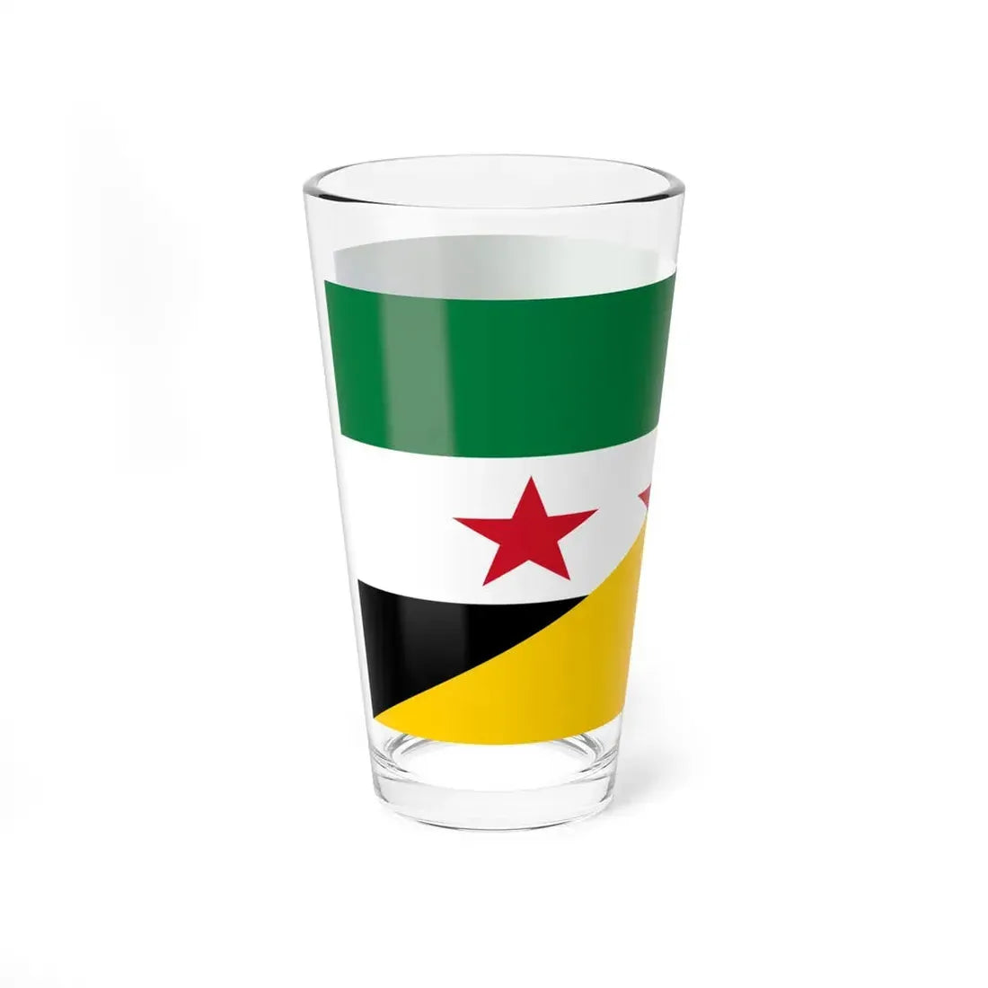 Flag of the Syrian revolution and Ukraine (Ukraine) Pint Glass 16oz - Go Mug Yourself