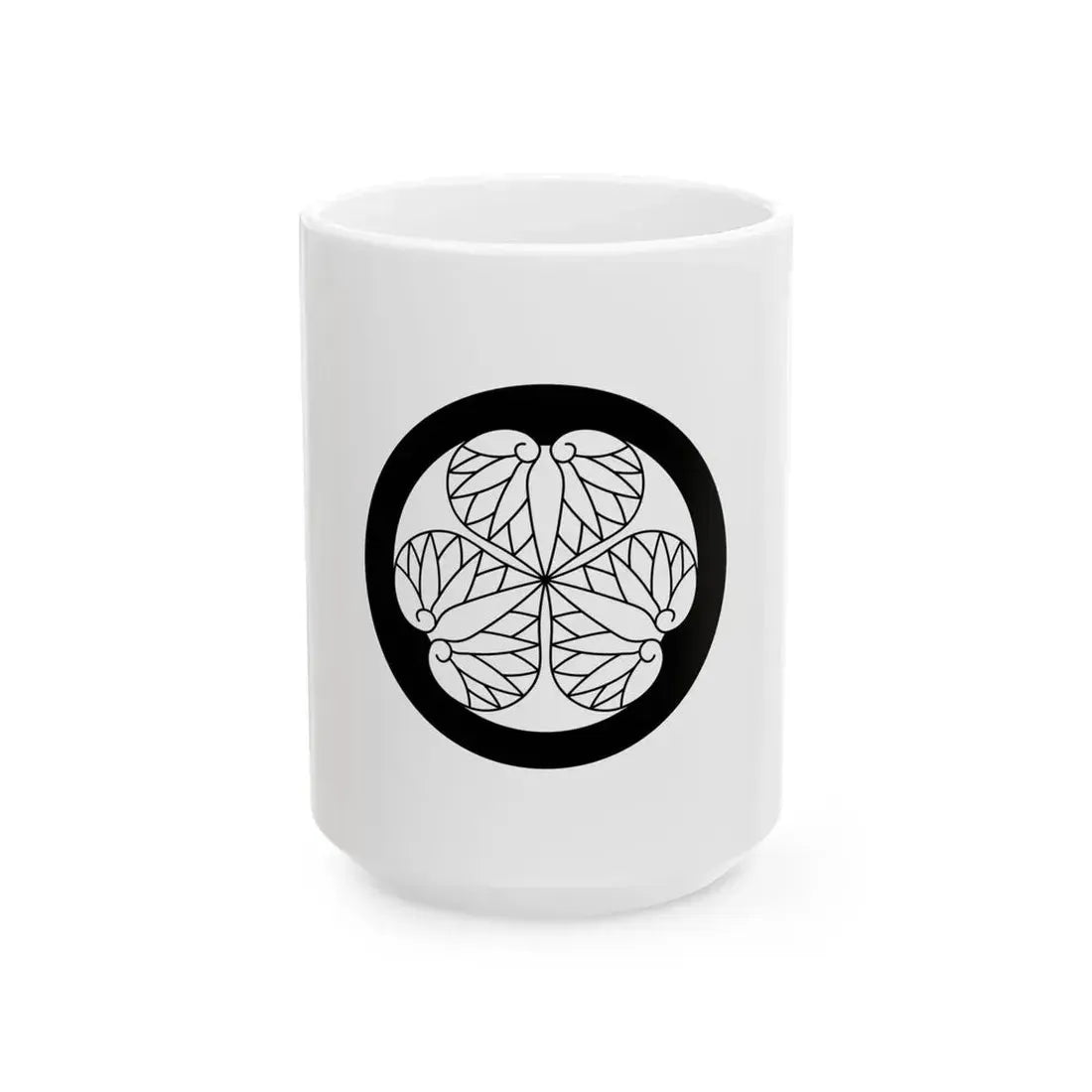 Flag of the Tokugawa Lords of Mito in Hitachi Province A (Japan) White Coffee Mug 15oz - Go Mug Yourself