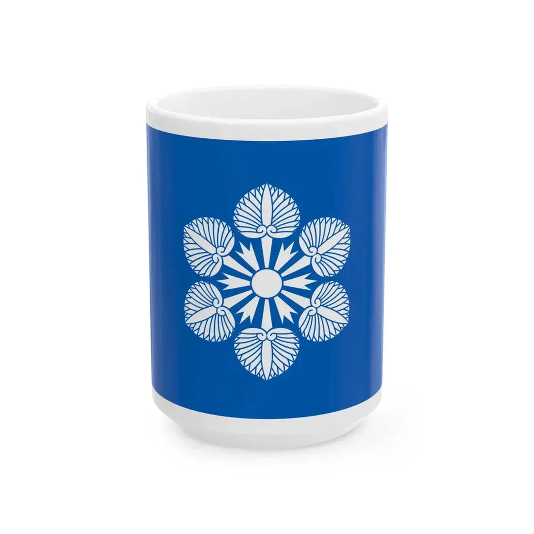 Flag of the Tokugawa Lords of Nagoya in Owari Province B (Japan) White Coffee Mug 15oz - Go Mug Yourself