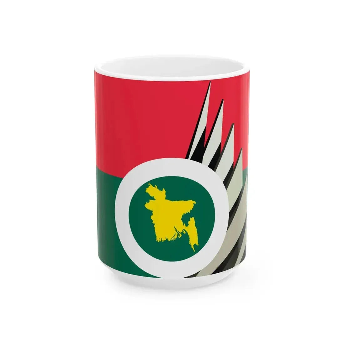 Flag of the Trinomool Bangladesh National Party (Bangladesh) White Coffee Mug 15oz - Go Mug Yourself