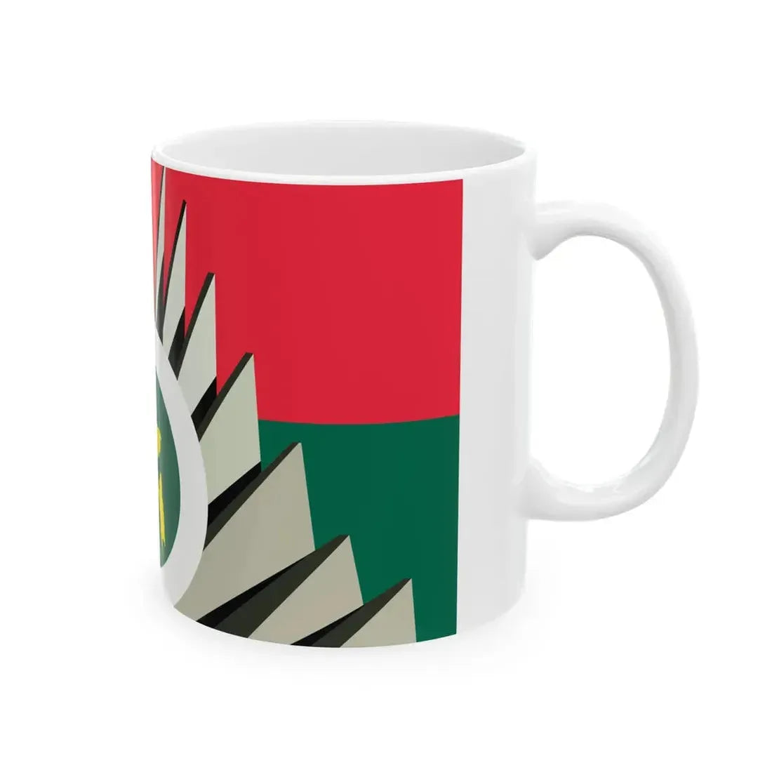 Flag of the Trinomool Bangladesh National Party (Bangladesh) White Coffee Mug - Go Mug Yourself
