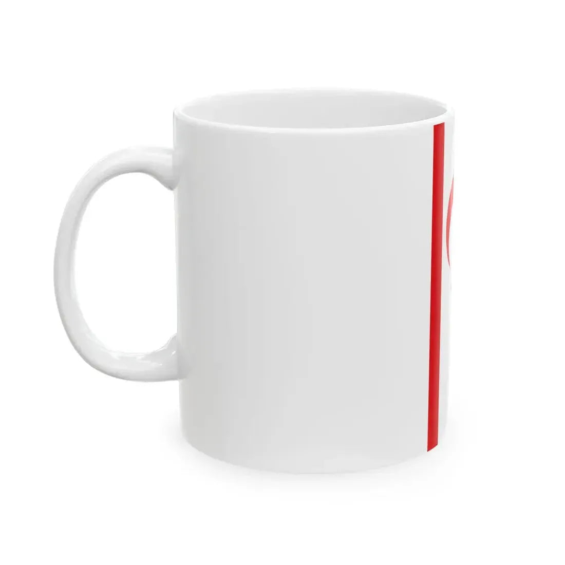 Flag of the Turkish Republic of Northern Cyprus vertical format (Cyprus) White Coffee Mug - Go Mug Yourself
