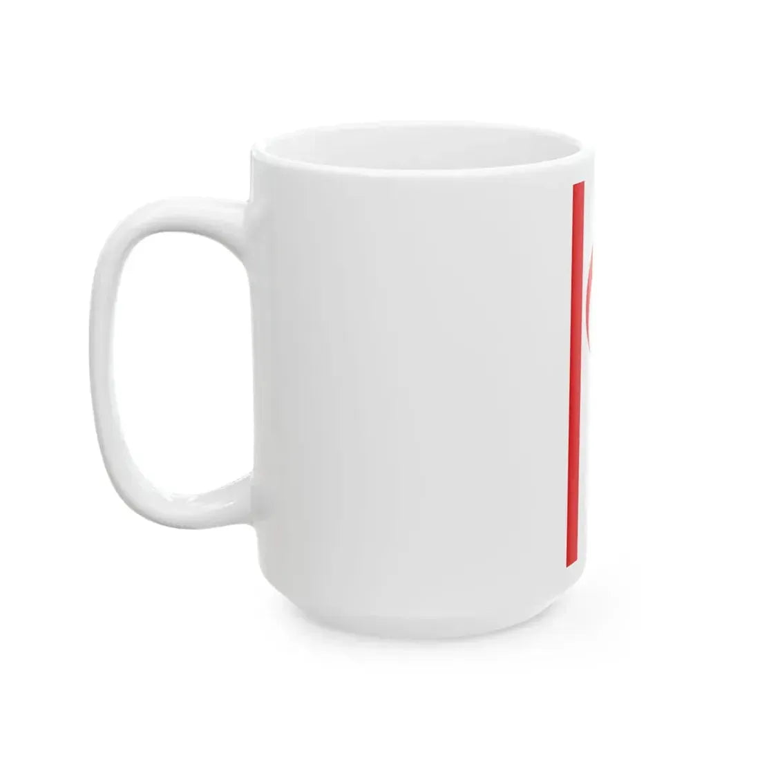 Flag of the Turkish Republic of Northern Cyprus vertical format (Cyprus) White Coffee Mug - Go Mug Yourself
