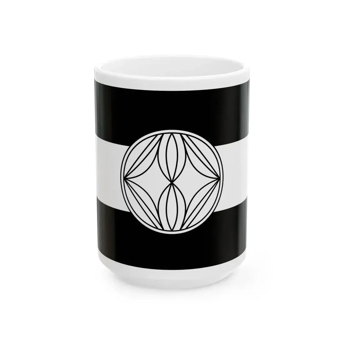 Flag of the Uesugi Lords of Yonezawa in Dewa Province C (Japan) White Coffee Mug 15oz - Go Mug Yourself