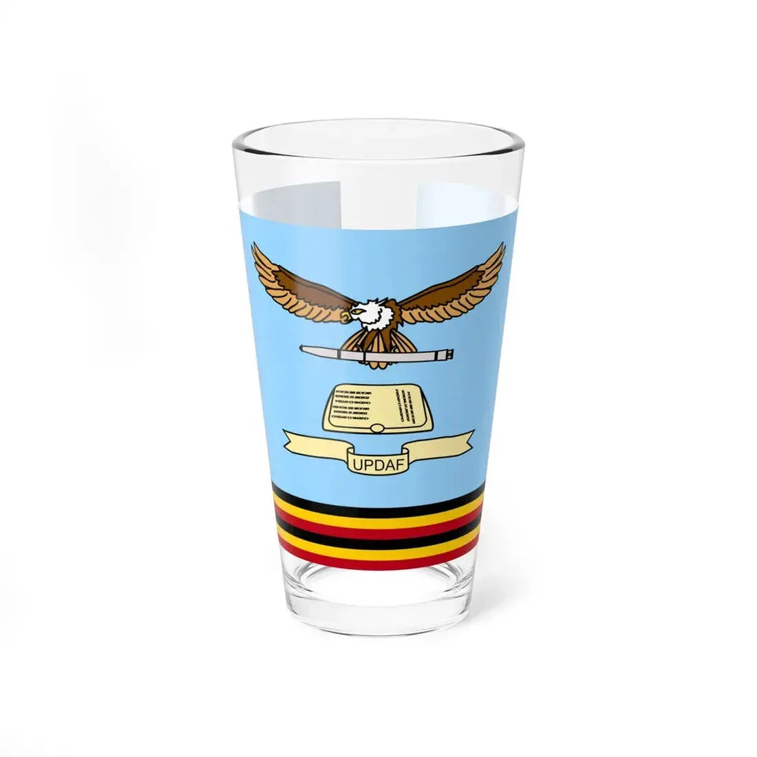 Flag of the Uganda Peoples Defence Air Force (Uganda) Pint Glass 16oz 16oz - Go Mug Yourself