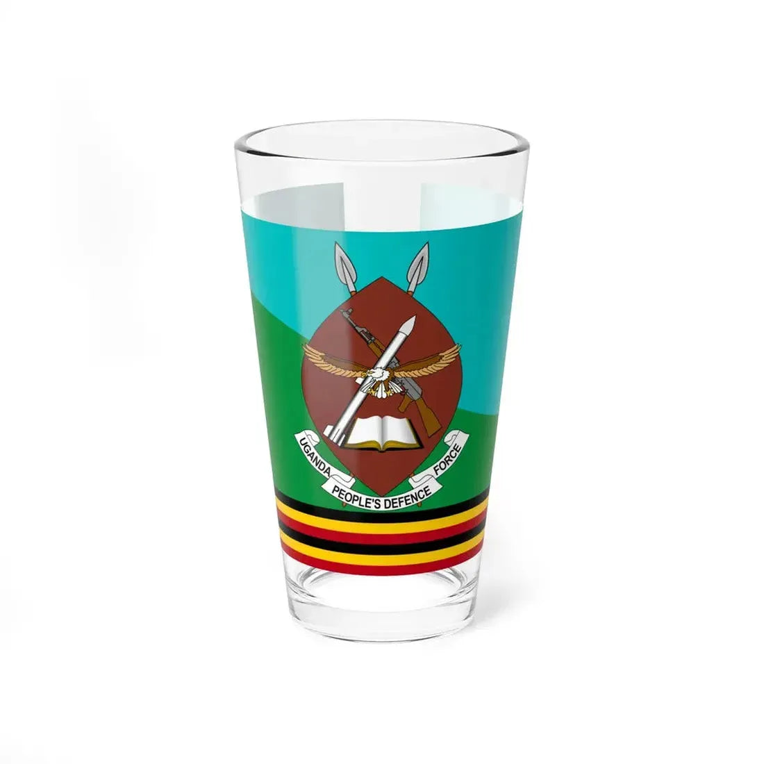 Flag of the Uganda Peoples Defence Force 2019 (Uganda) Pint Glass 16oz 16oz - Go Mug Yourself
