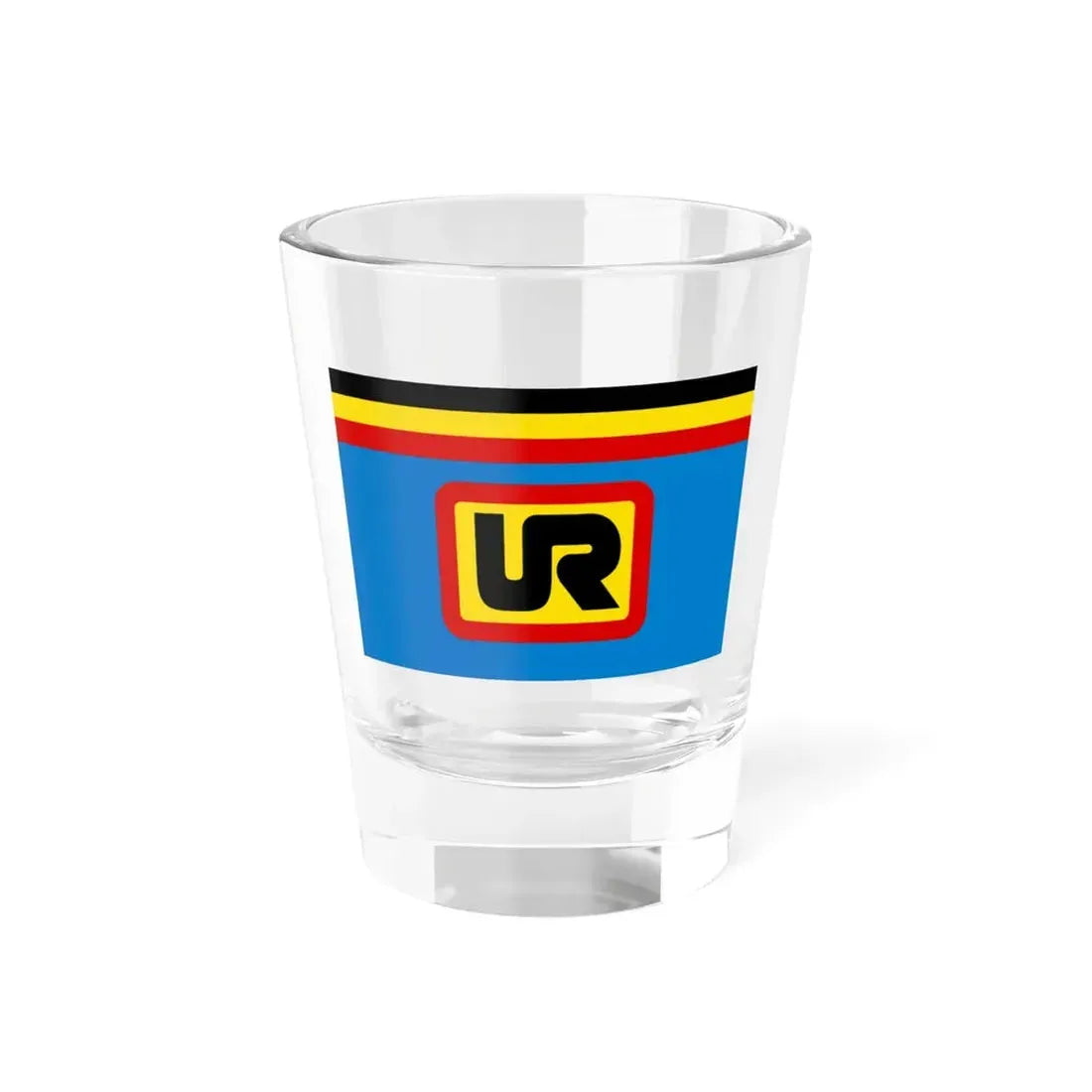 Flag of the Uganda Railways Corporation (Uganda) Shot Glass 1.5oz 1.5oz - Go Mug Yourself