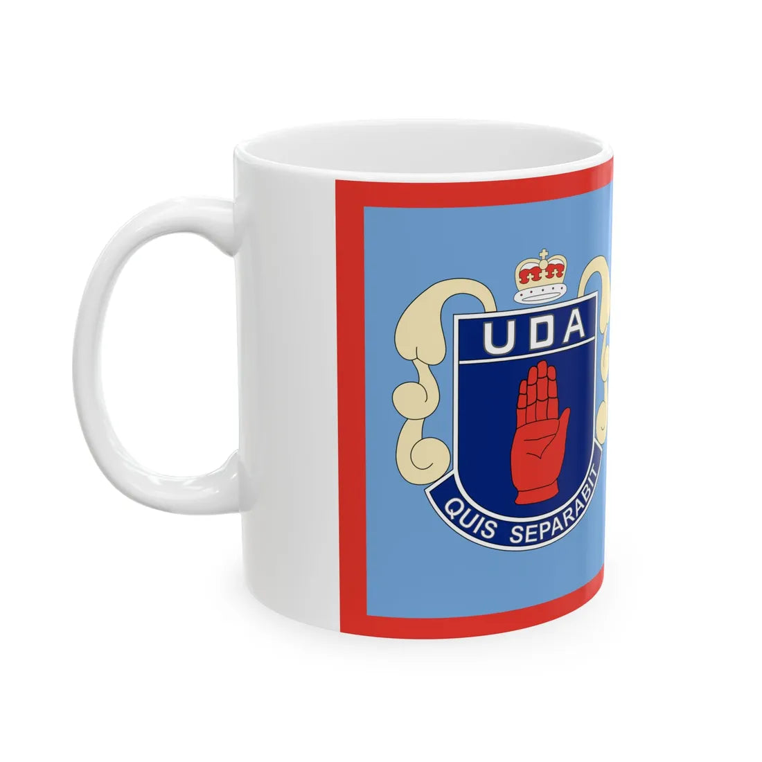 Flag of the Ulster Defence Association (Ireland) White Coffee Mug - Go Mug Yourself