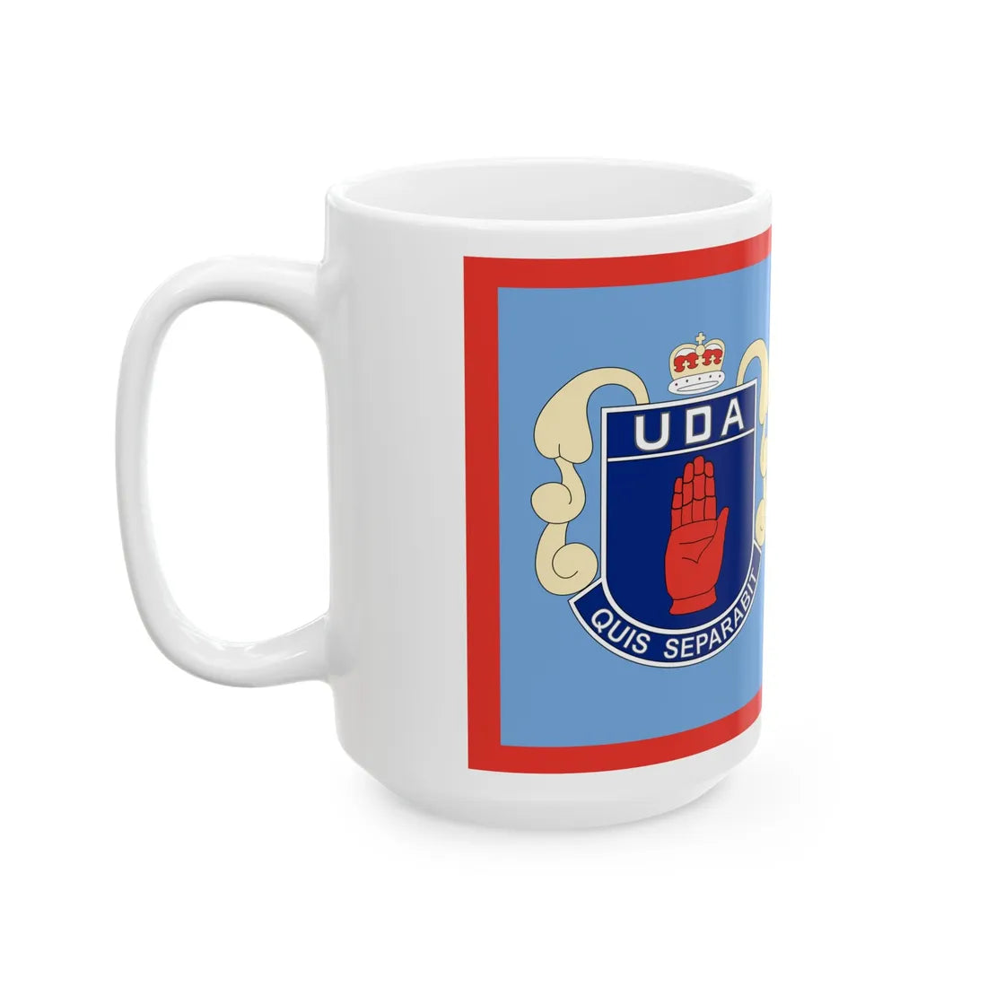 Flag of the Ulster Defence Association (Ireland) White Coffee Mug - Go Mug Yourself