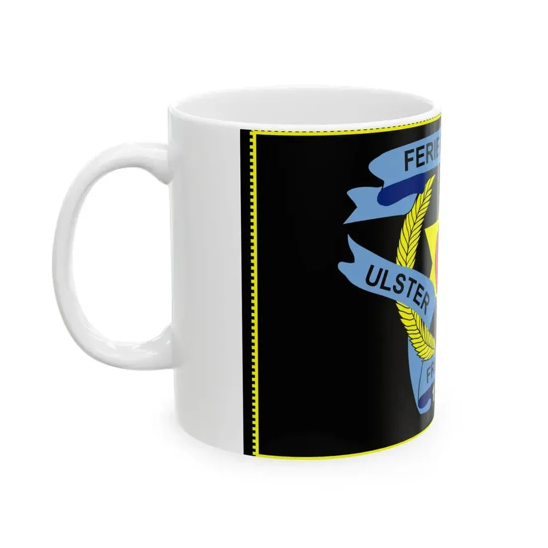 Flag of the Ulster Freedom Fighters (Ireland) White Coffee Mug - Go Mug Yourself