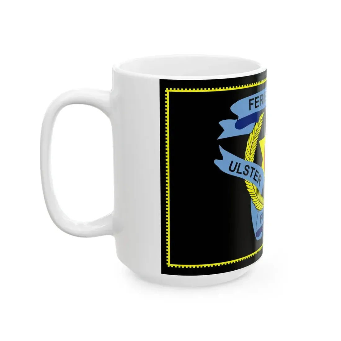 Flag of the Ulster Freedom Fighters (Ireland) White Coffee Mug - Go Mug Yourself