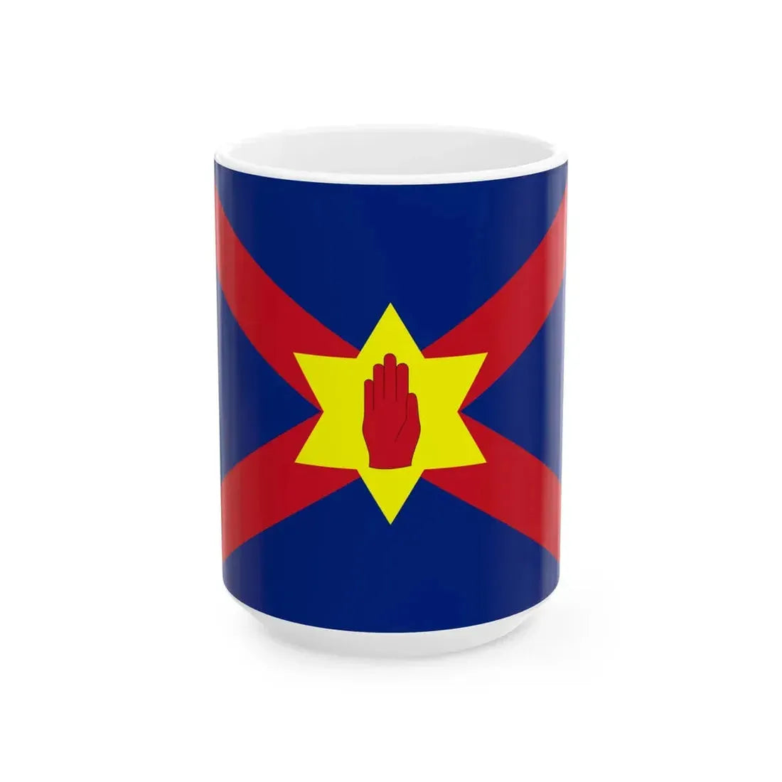 Flag of the Ulster Nation thumb closed (Ireland) White Coffee Mug 15oz - Go Mug Yourself