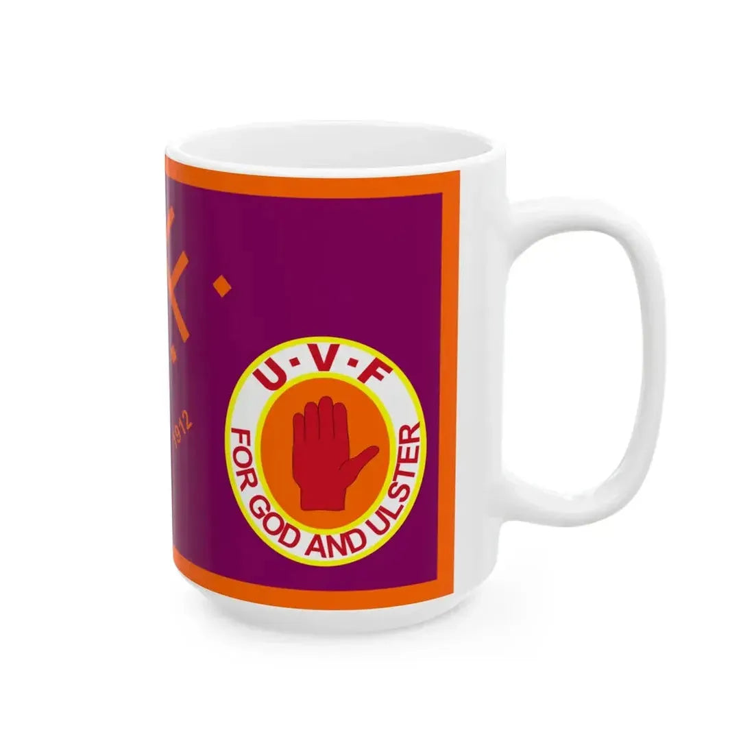 Flag of the Ulster Volunteer Force (Ireland) White Coffee Mug - Go Mug Yourself