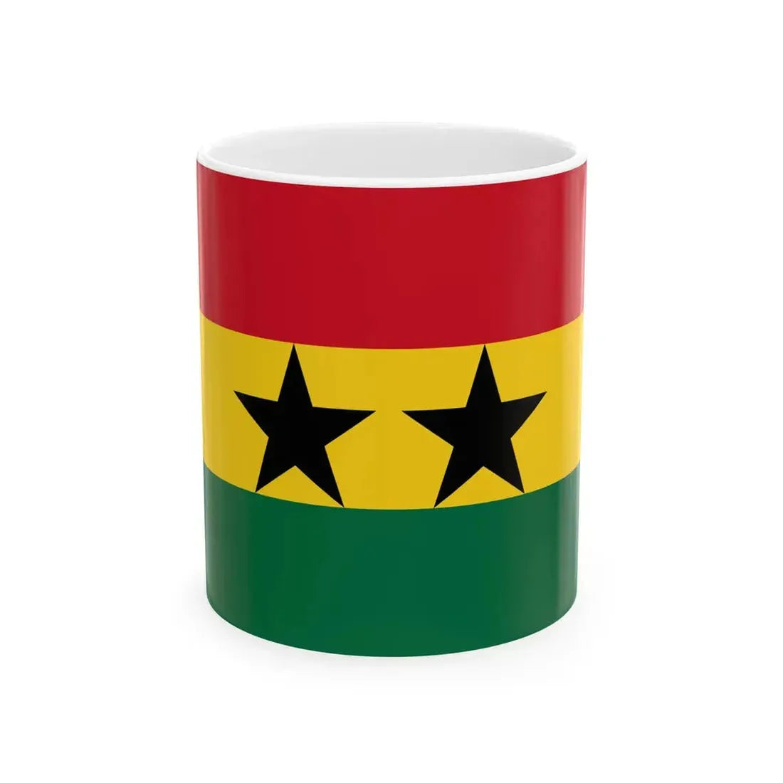 Flag of the Union of African States 1958-1961 (Ghana) White Coffee Mug 11oz - Go Mug Yourself
