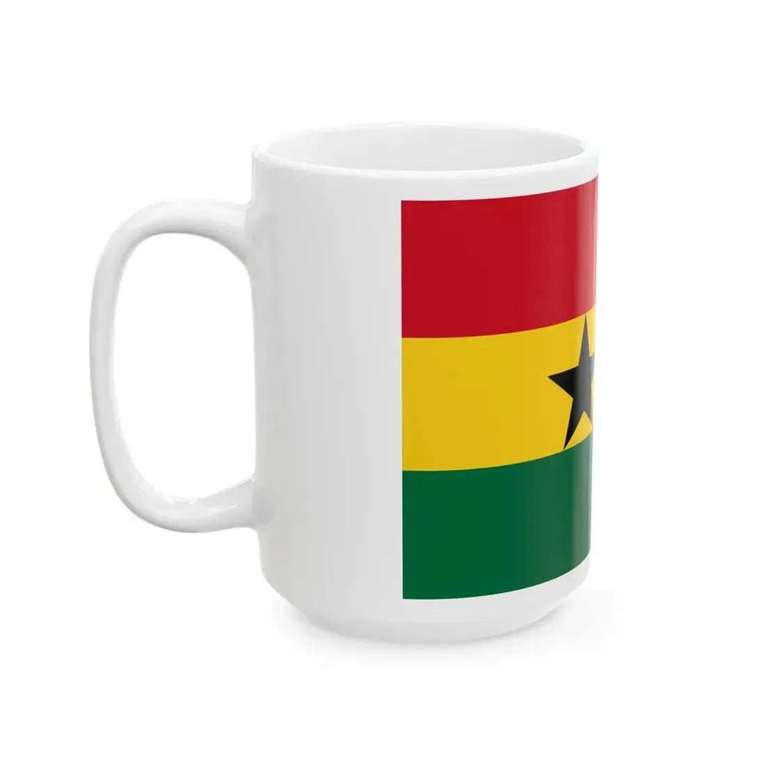 Flag of the Union of African States 1958-1961 (Ghana) White Coffee Mug - Go Mug Yourself