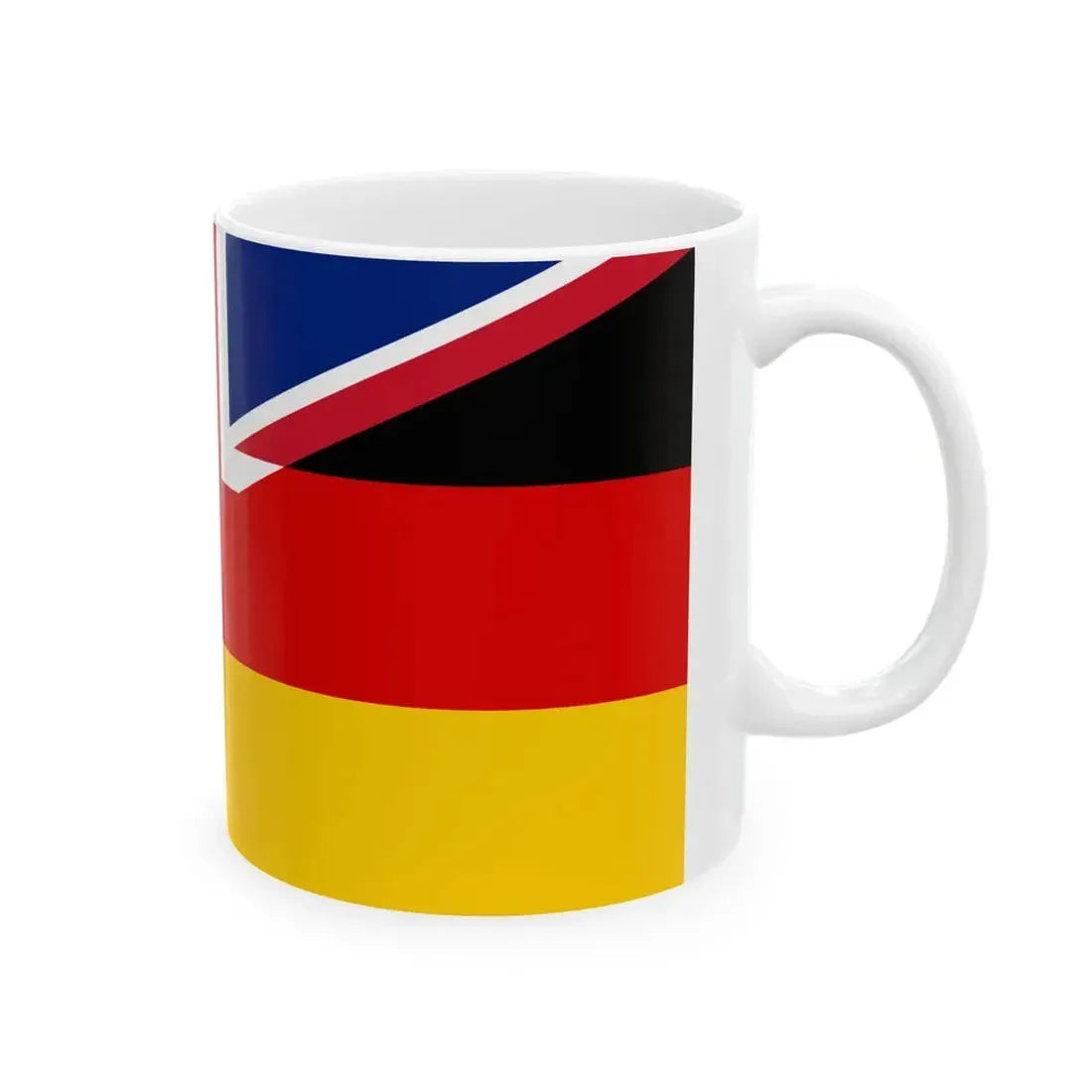 Flag of the United Kingdom and Germany (Germany) White Coffee Mug - Go Mug Yourself