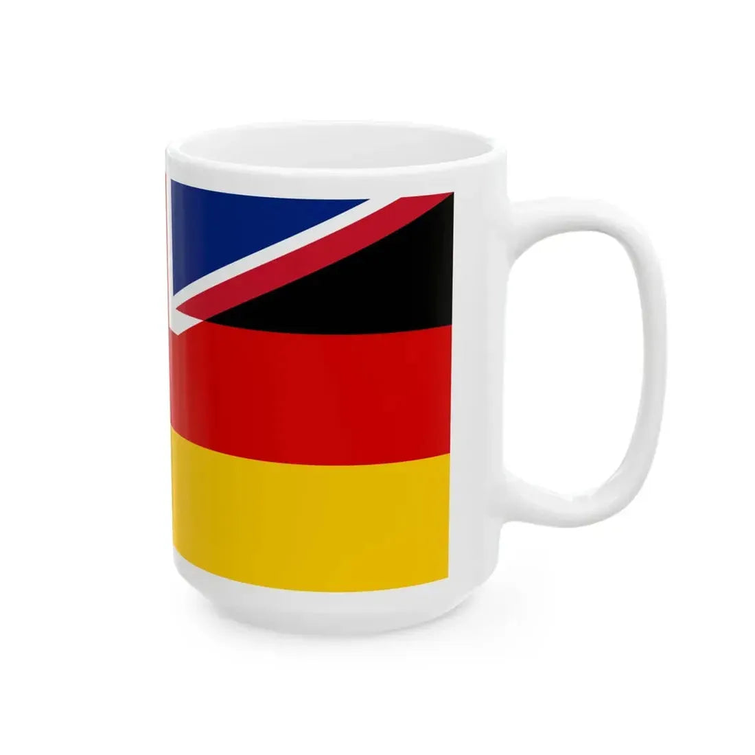 Flag of the United Kingdom and Germany (Germany) White Coffee Mug - Go Mug Yourself