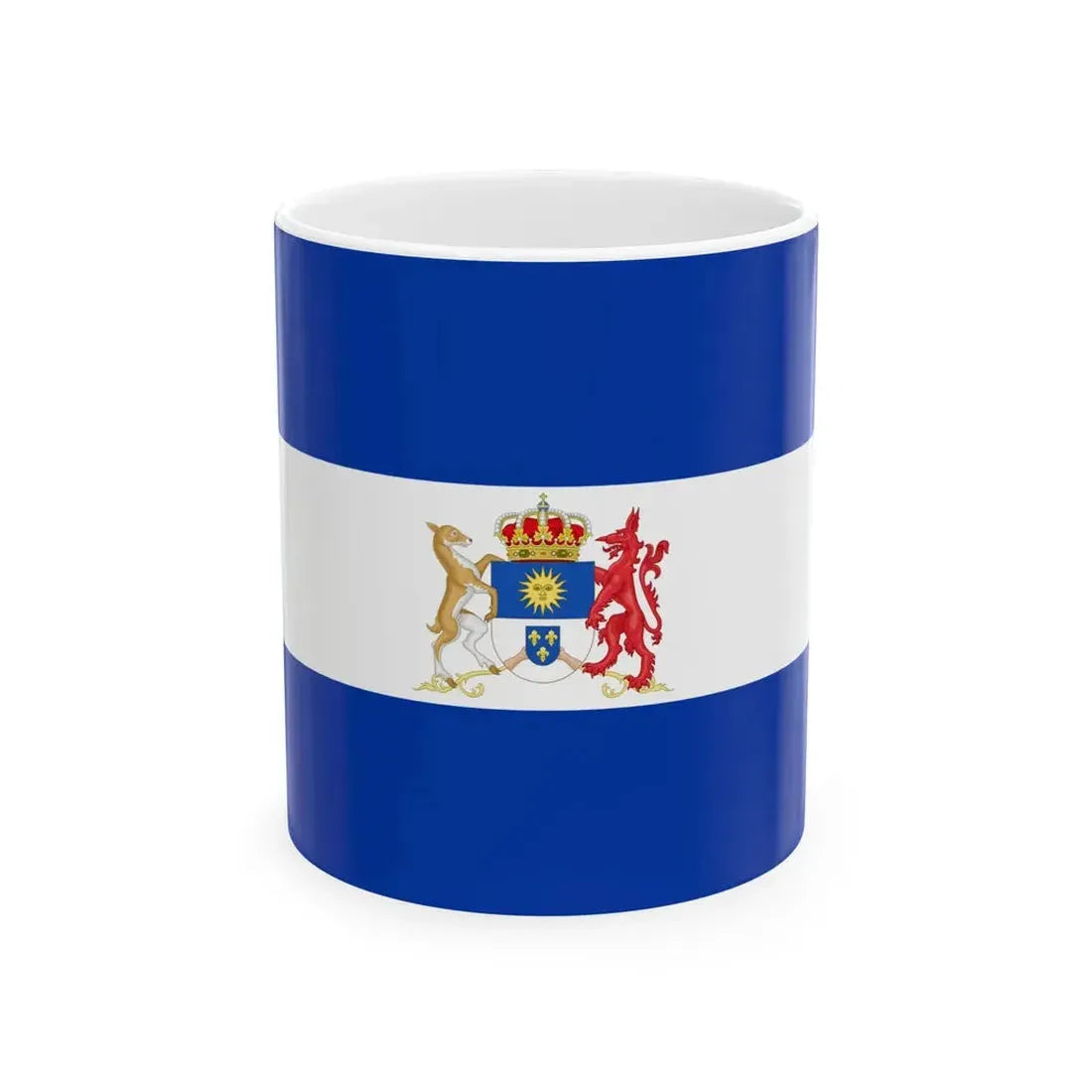 Flag of the United Kingdom of the River Plate Peru and Chile (Argentina) White Coffee Mug 11oz - Go Mug Yourself