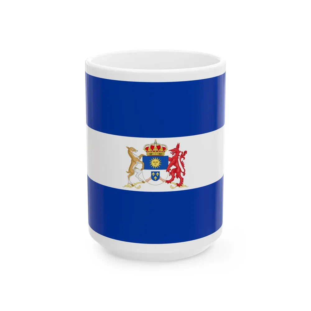Flag of the United Kingdom of the River Plate Peru and Chile (Argentina) White Coffee Mug 15oz - Go Mug Yourself