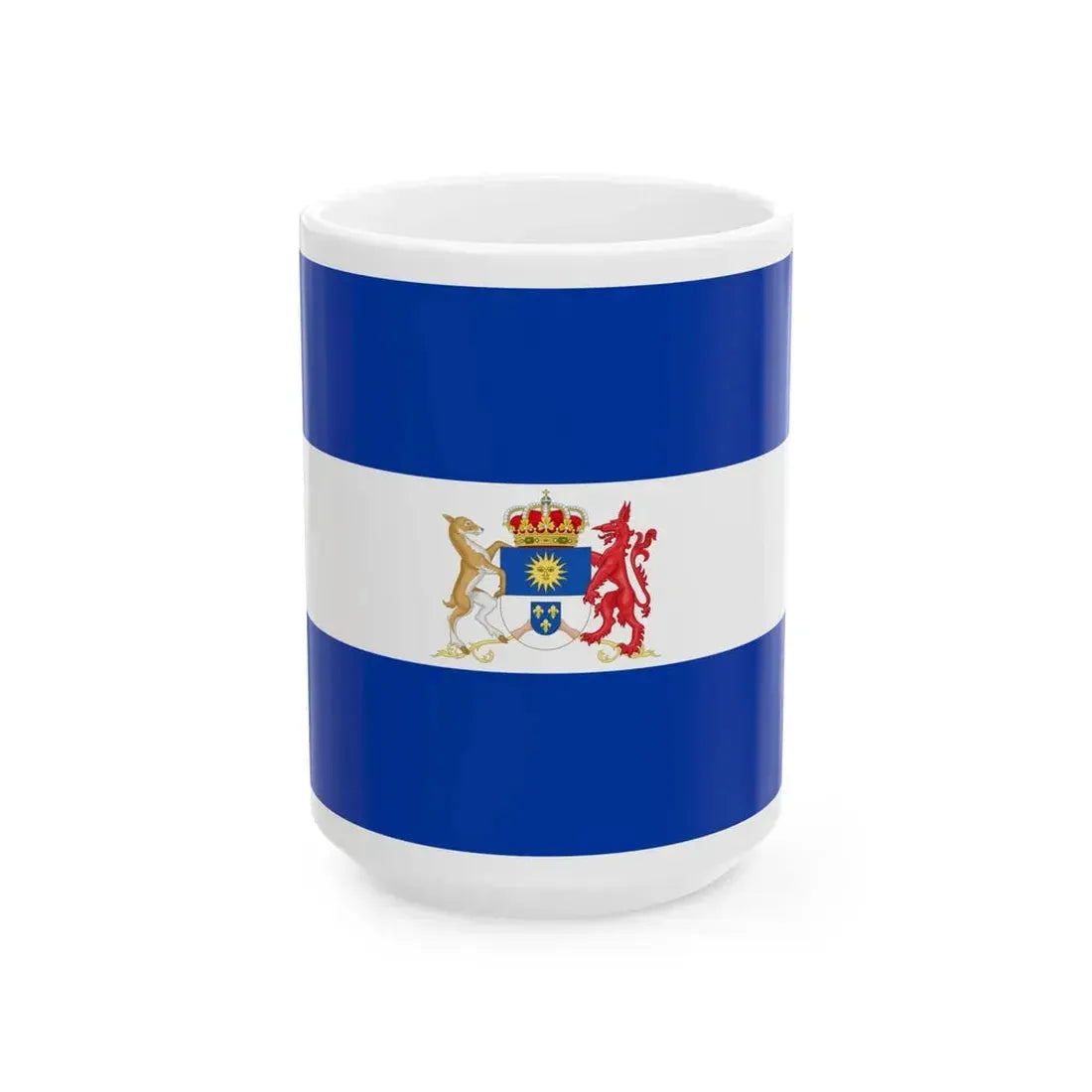 Flag of the United Kingdom of the River Plate Peru and Chile (Argentina) White Coffee Mug 15oz - Go Mug Yourself