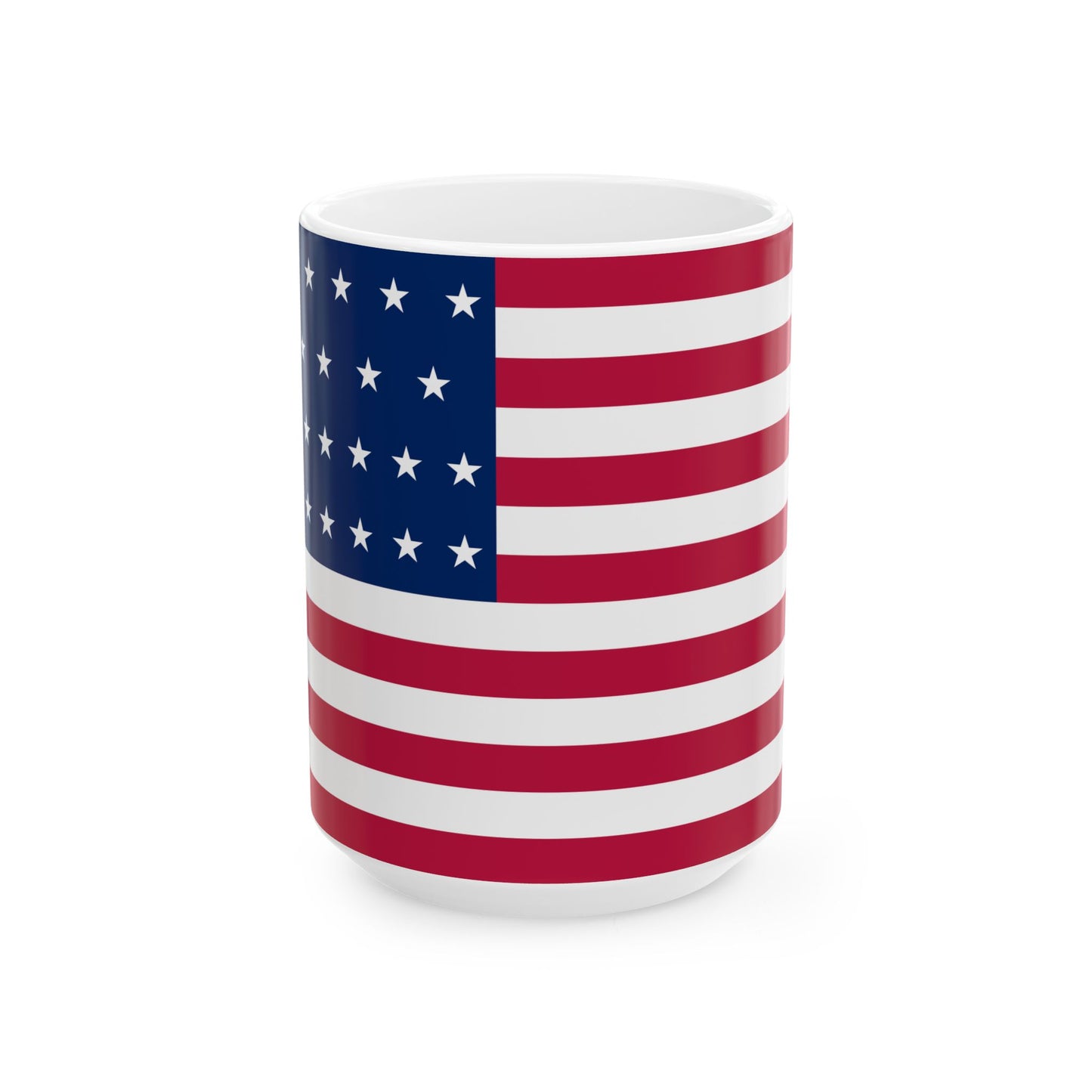 Flag of the United States 1836-1837 3-2 aspect ratio (United States) White Coffee Mug-15oz-Go Mug Yourself