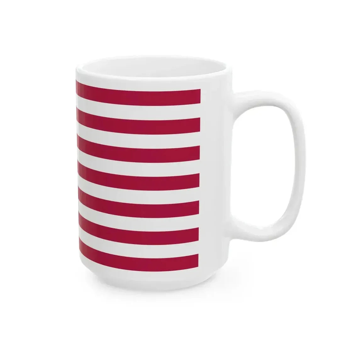 Flag of the United States 25 stars linear pattern (United States) White Coffee Mug - Go Mug Yourself