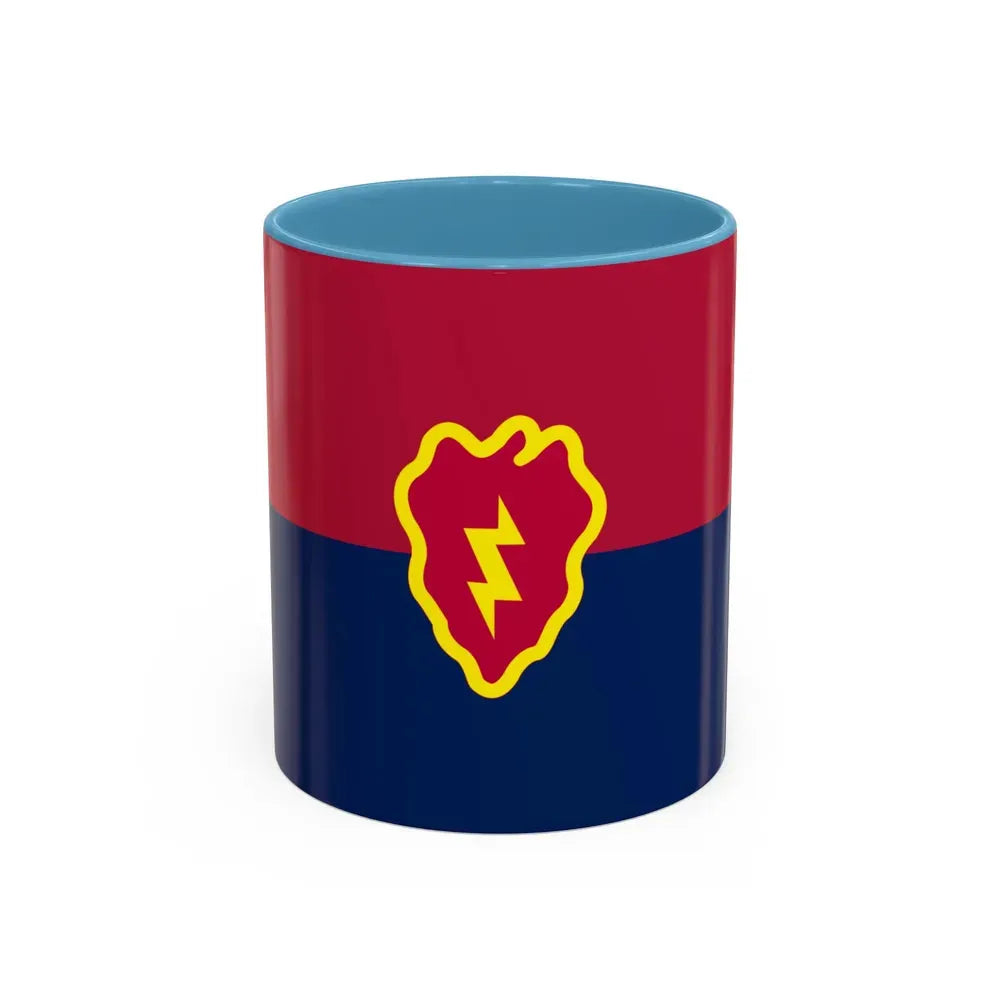 Flag of the United States 25th Infantry Division (U.S. Army) Accent Coffee Mug 11oz Light Blue - Go Mug Yourself