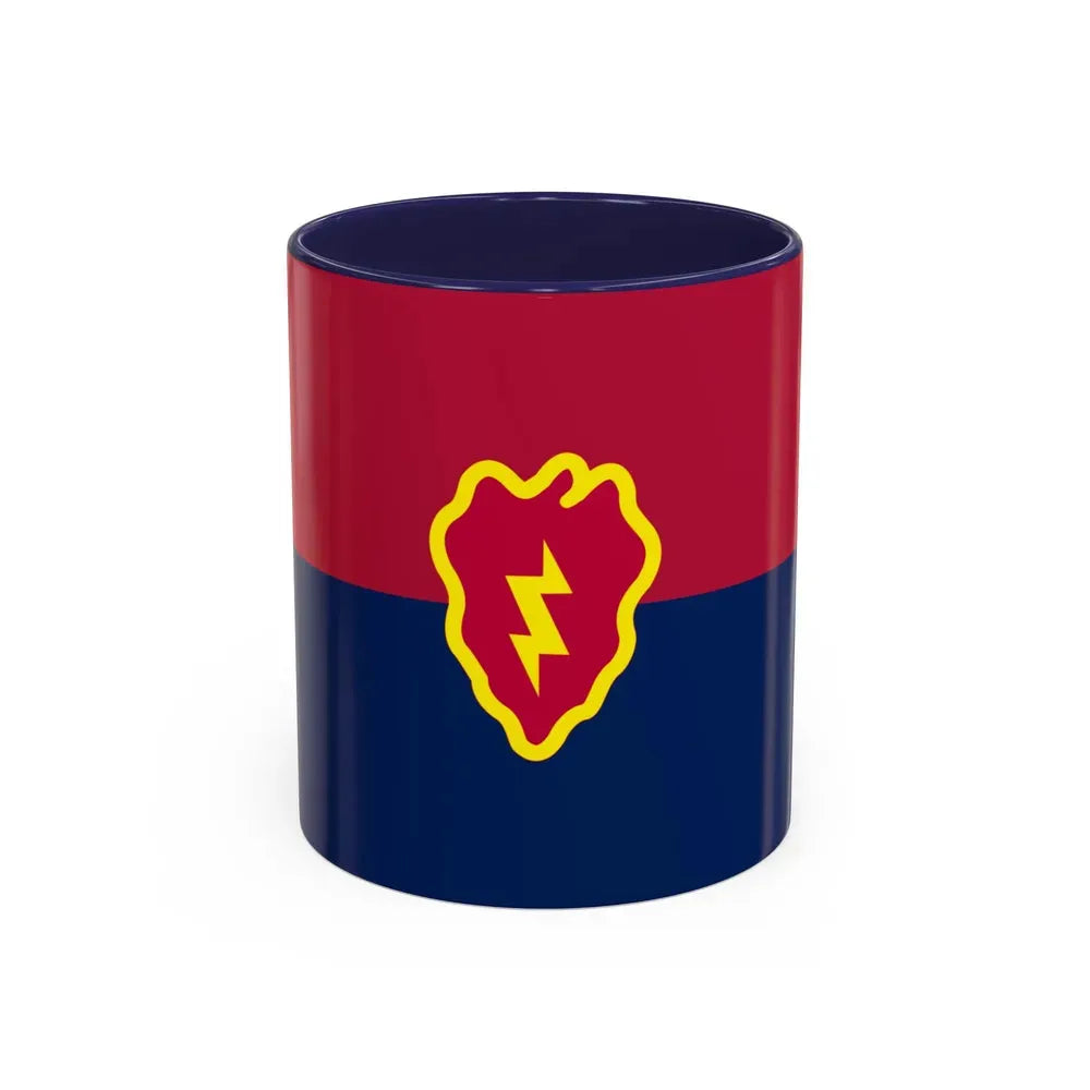 Flag of the United States 25th Infantry Division (U.S. Army) Accent Coffee Mug 11oz Navy - Go Mug Yourself