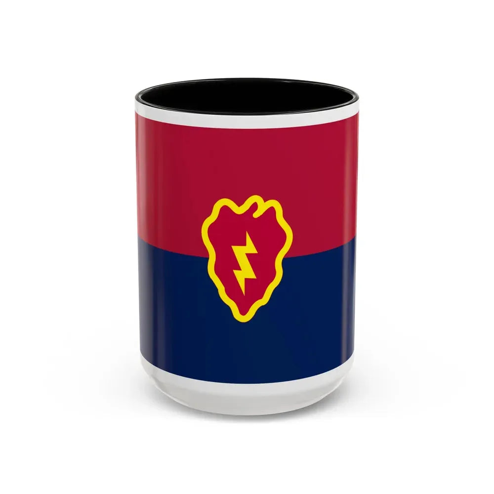 Flag of the United States 25th Infantry Division (U.S. Army) Accent Coffee Mug 15oz Black - Go Mug Yourself