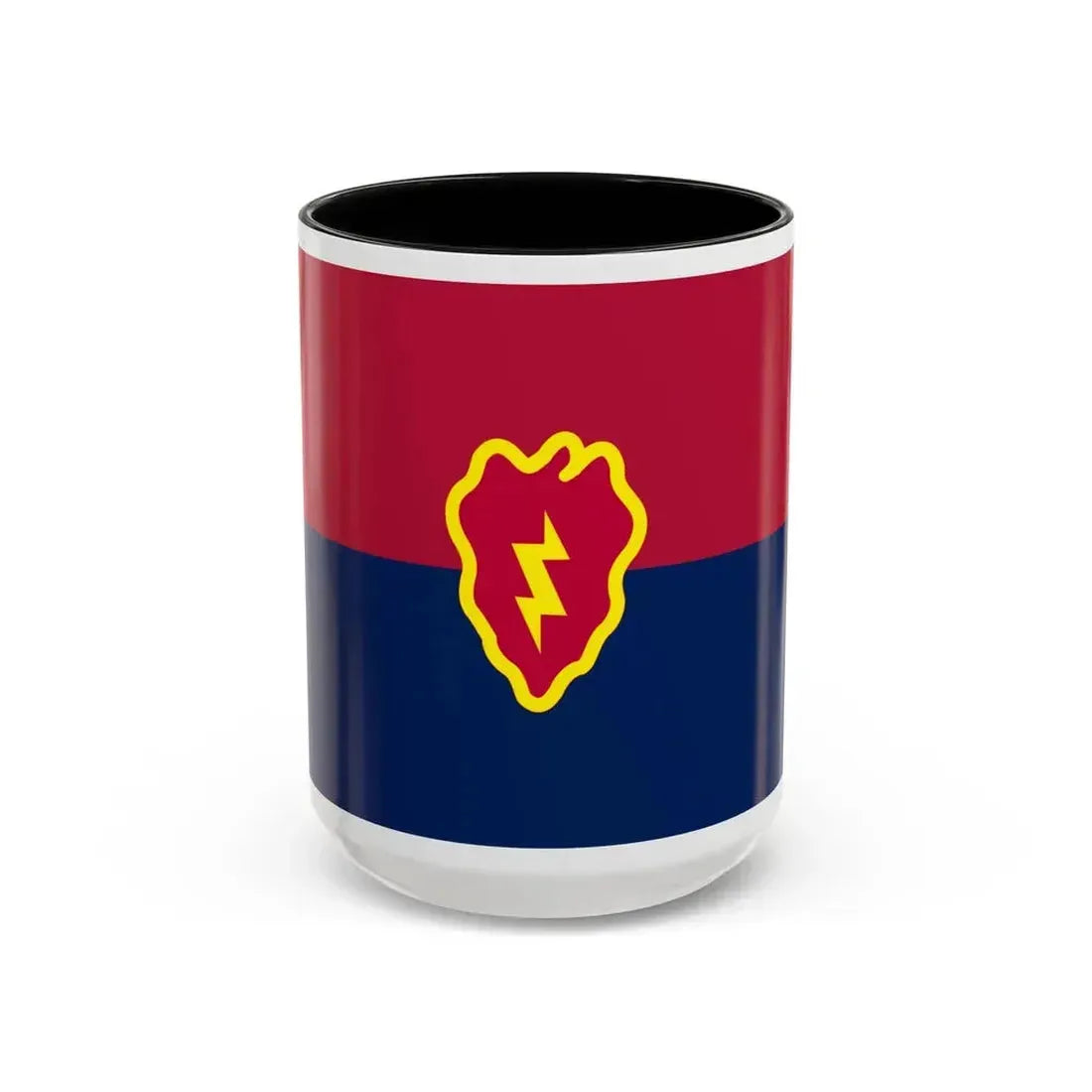 Flag of the United States 25th Infantry Division (U.S. Army) Accent Coffee Mug 15oz Black - Go Mug Yourself