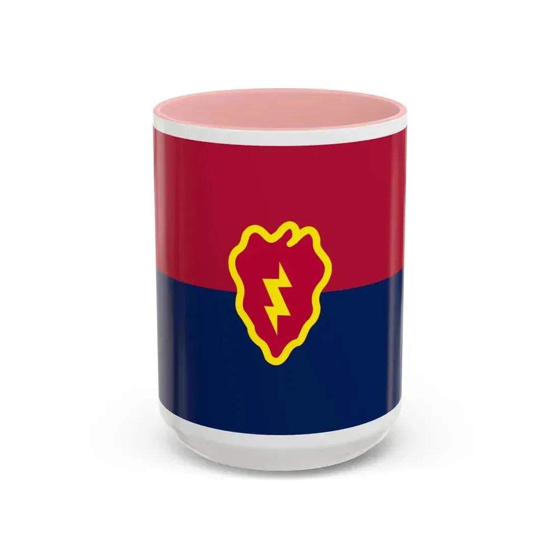 Flag of the United States 25th Infantry Division (U.S. Army) Accent Coffee Mug 15oz Pink - Go Mug Yourself