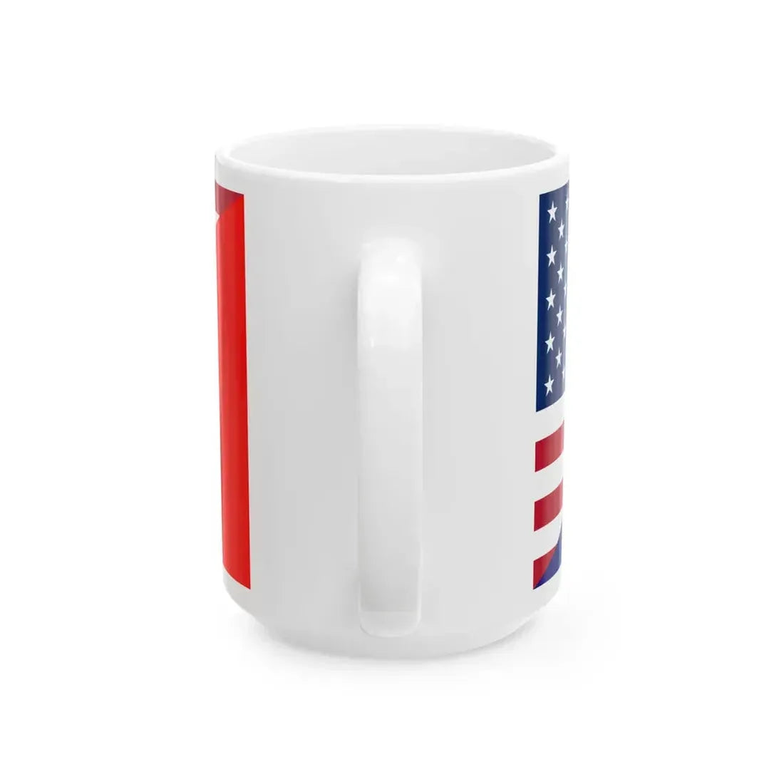 Flag of the United States and France (France) White Coffee Mug - Go Mug Yourself