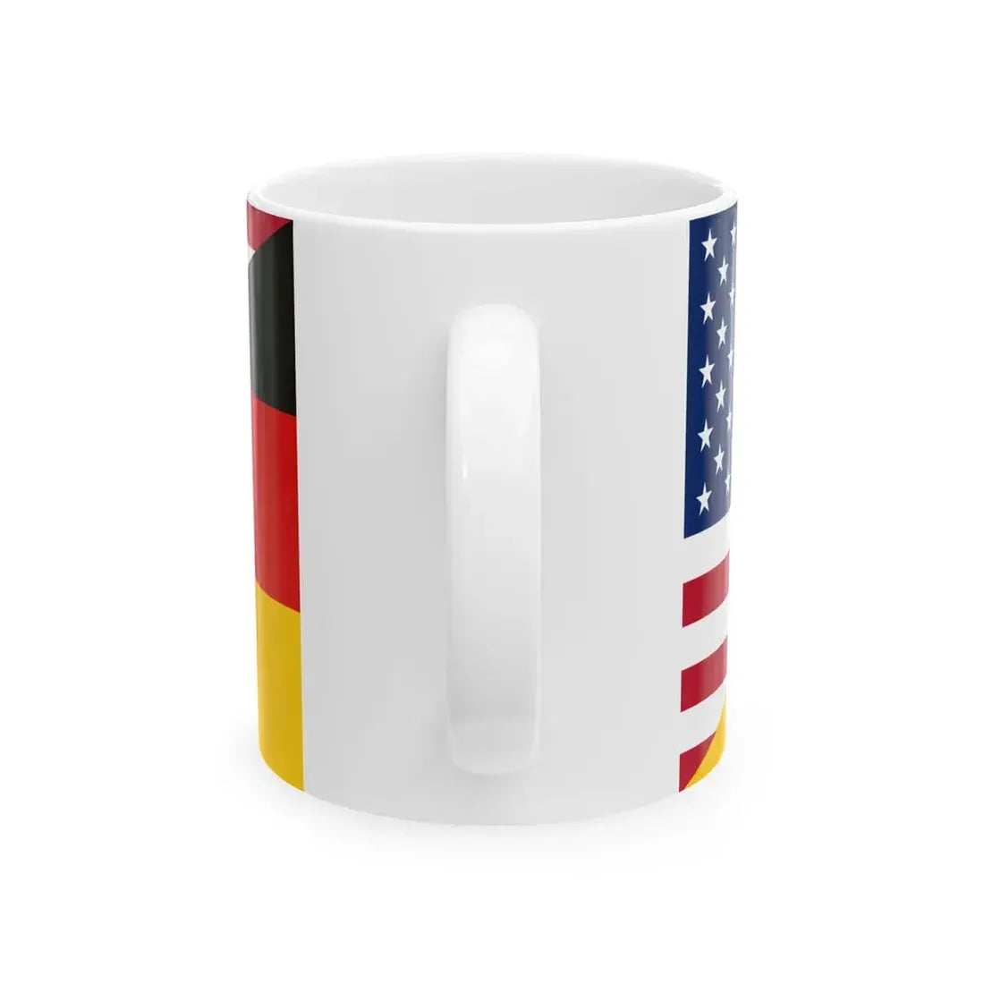 Flag of the United States and Germany (Germany) White Coffee Mug - Go Mug Yourself