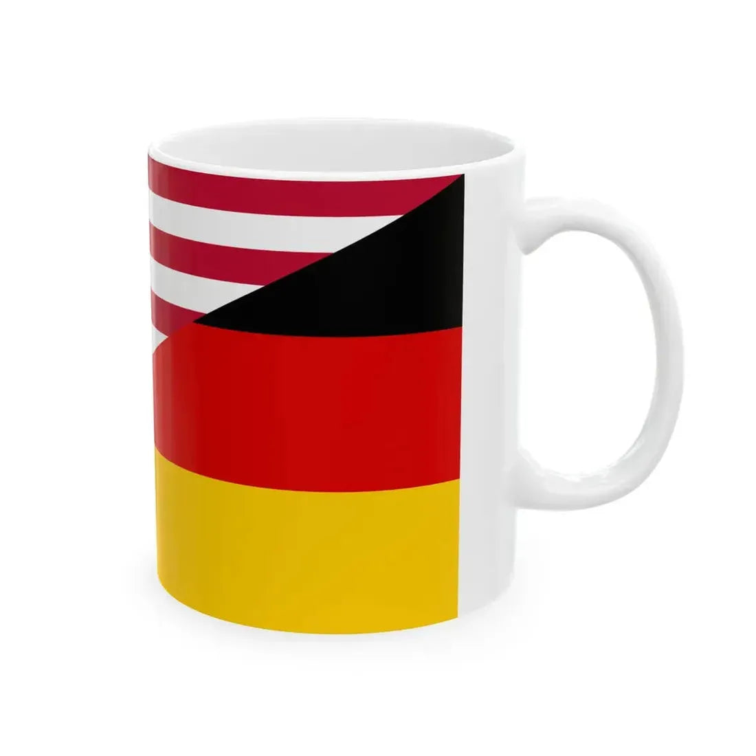 Flag of the United States and Germany (Germany) White Coffee Mug - Go Mug Yourself