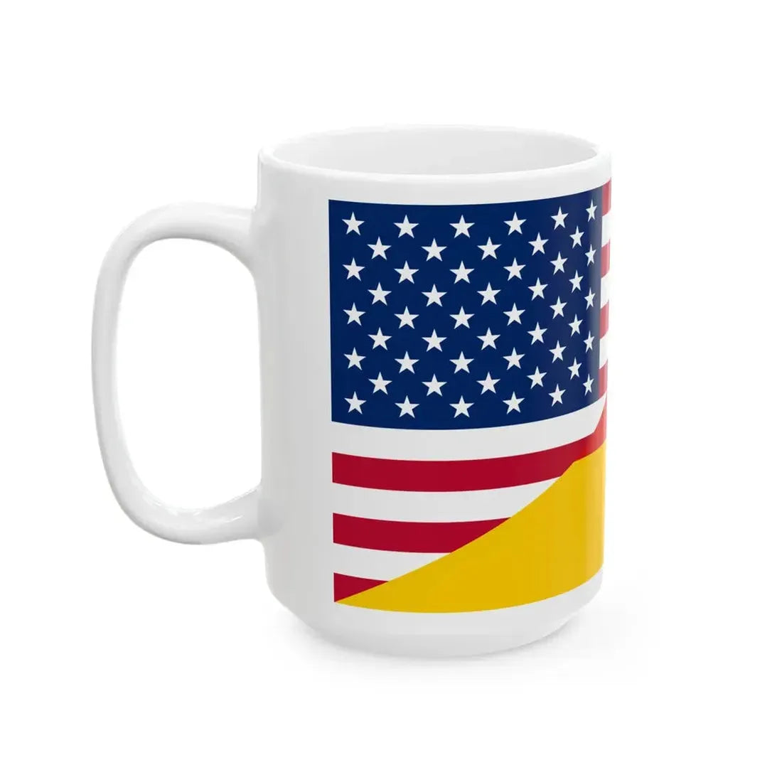 Flag of the United States and Germany (Germany) White Coffee Mug - Go Mug Yourself