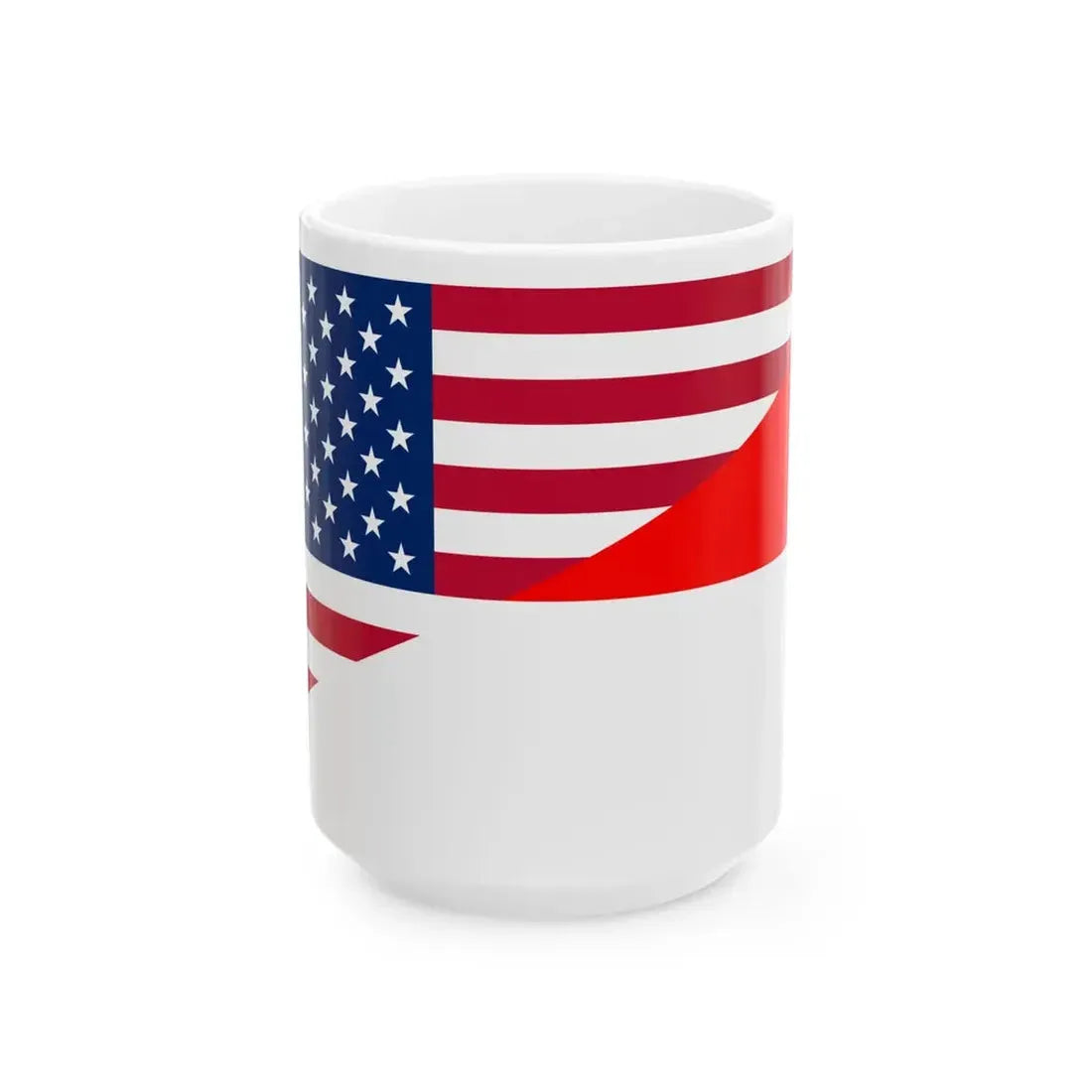 Flag of the United States and Indonesia (Indonesia) White Coffee Mug 15oz - Go Mug Yourself