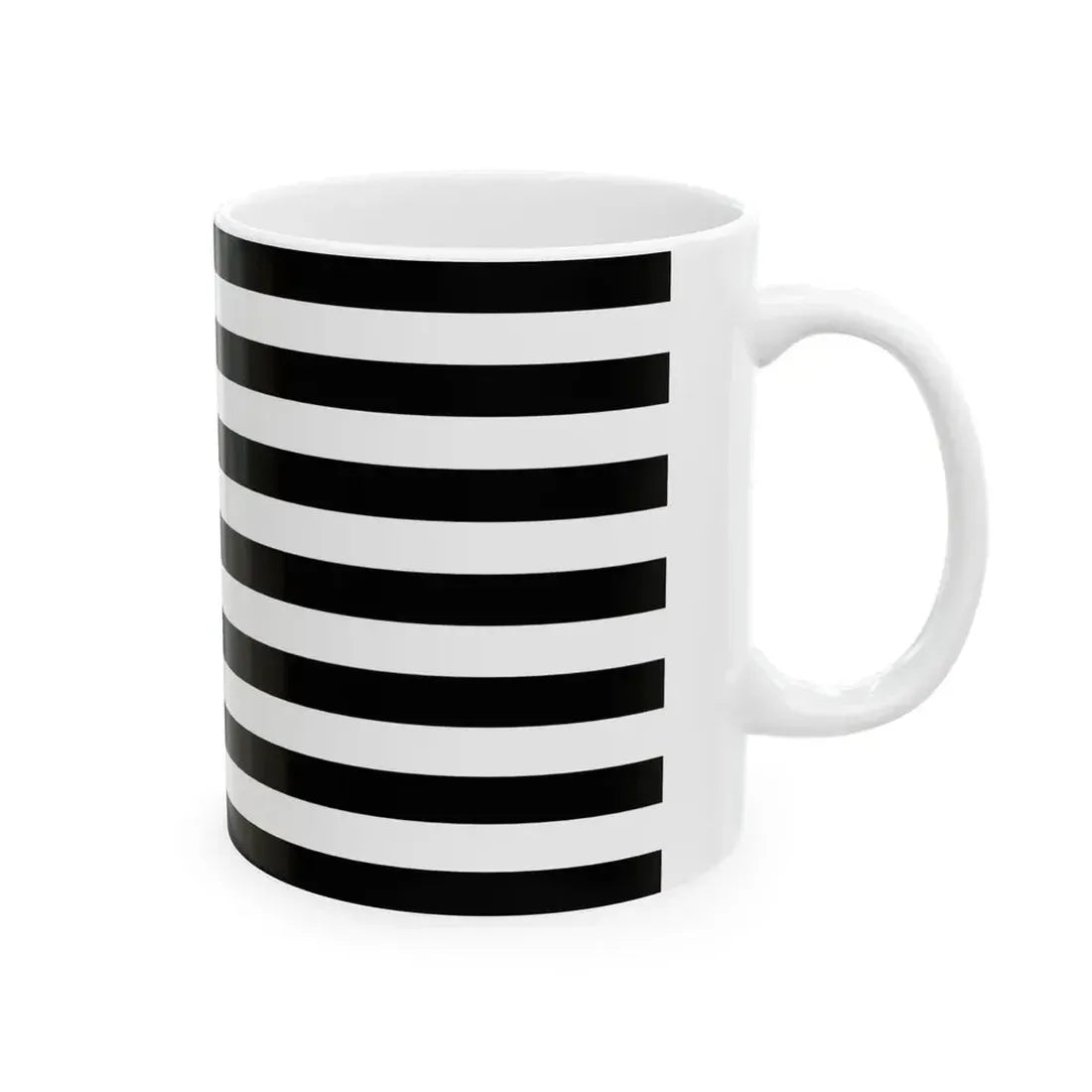 Flag of the United States black and white variant 1 (United States) White Coffee Mug - Go Mug Yourself