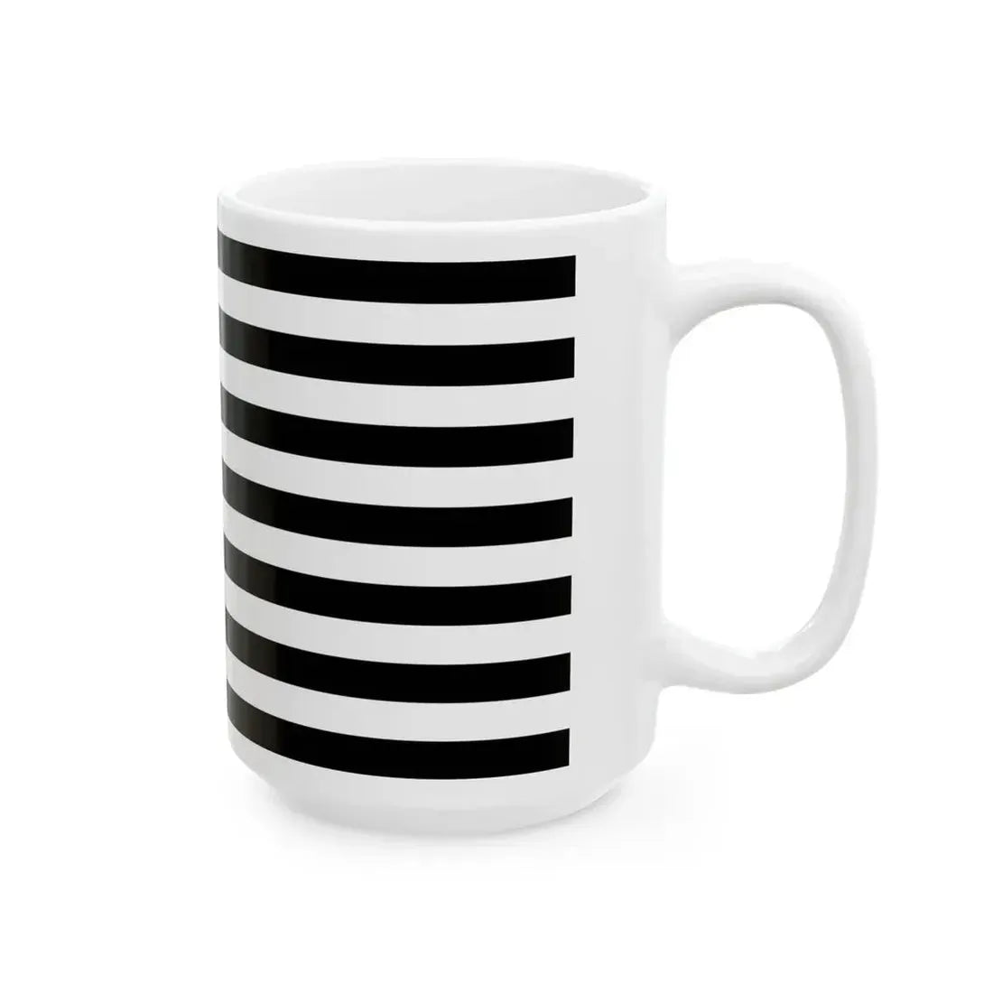 Flag of the United States black and white variant 1 (United States) White Coffee Mug - Go Mug Yourself