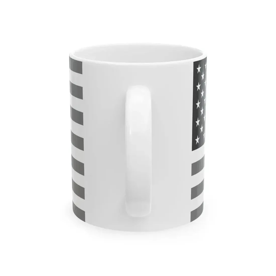 Flag of the United States black and white variant 2 (United States) White Coffee Mug - Go Mug Yourself