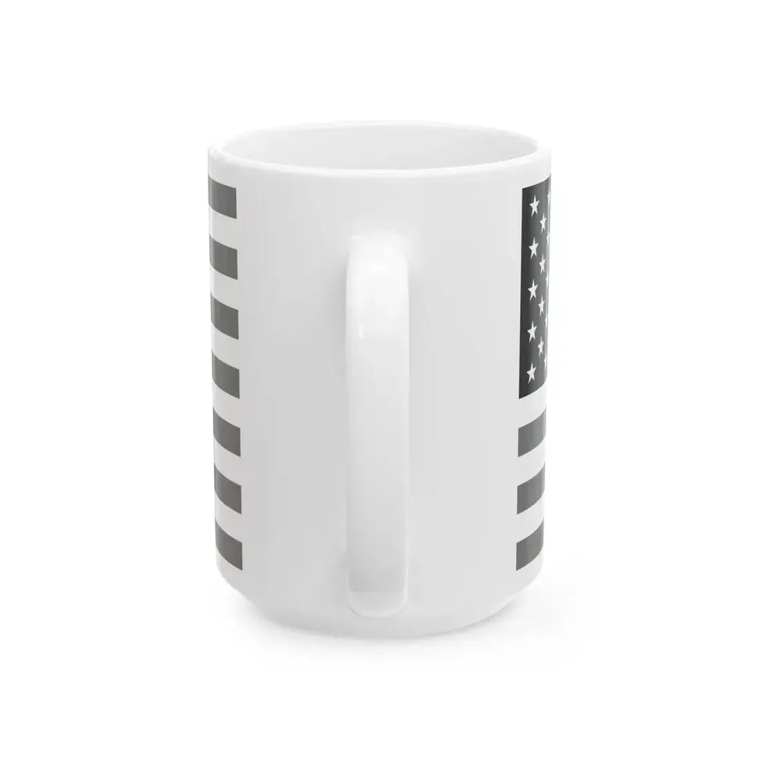 Flag of the United States black and white variant 2 (United States) White Coffee Mug - Go Mug Yourself