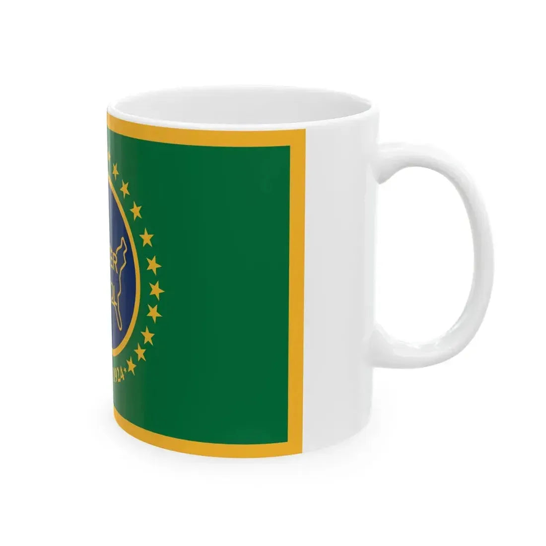 Flag of the United States Border Patrol (United States) White Coffee Mug - Go Mug Yourself