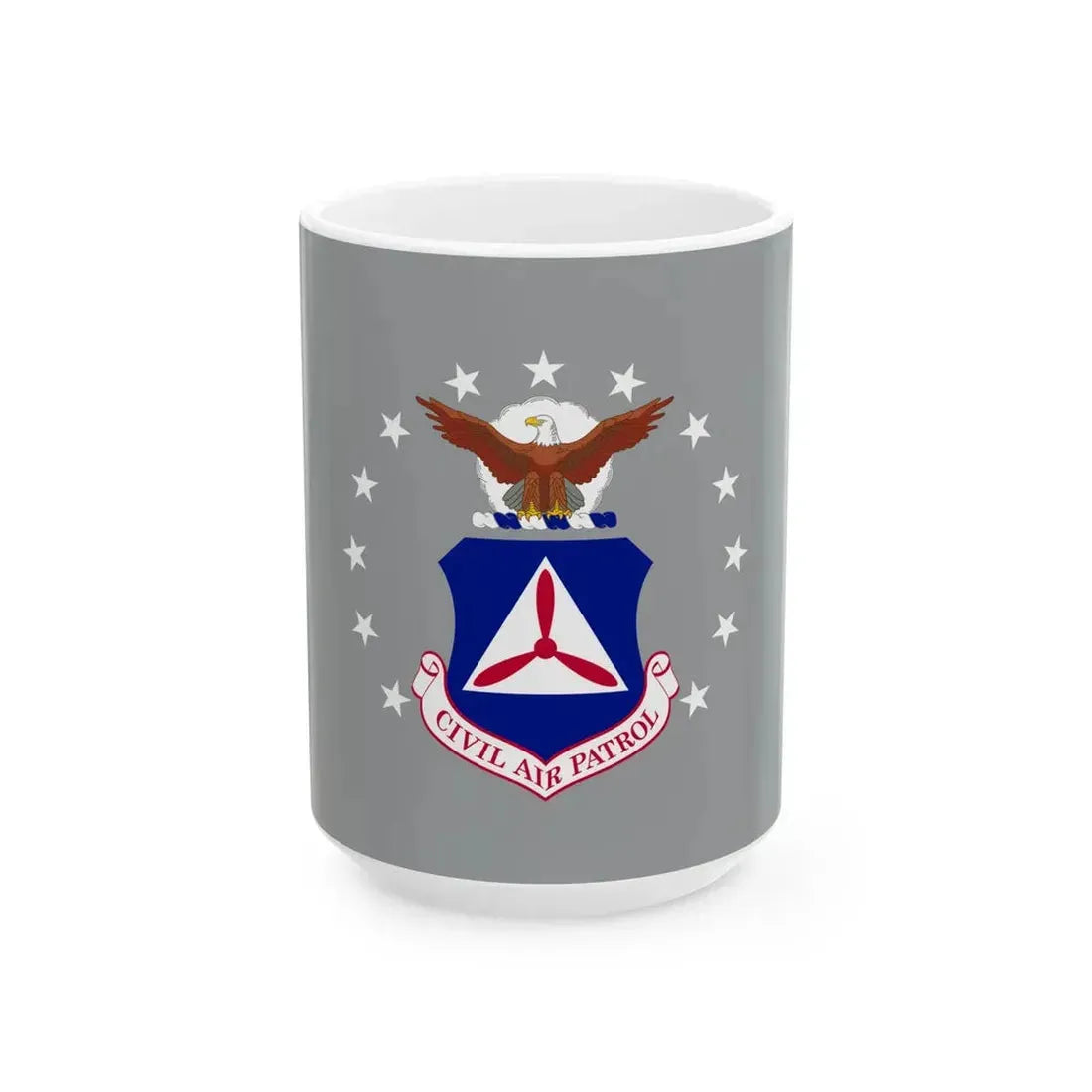 Flag of the United States Civil Air Patrol (United States) White Coffee Mug 15oz - Go Mug Yourself