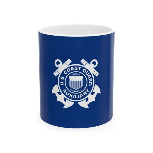 Flag of the United States Coast Guard Auxiliary 1940 (United States) White Coffee Mug 11oz - Go Mug Yourself
