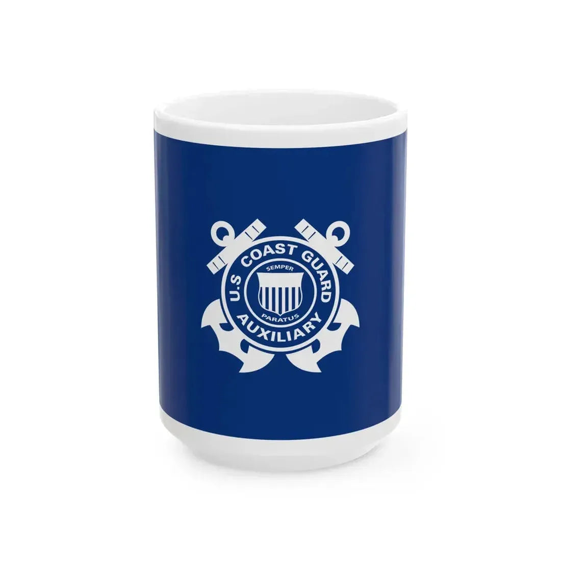 Flag of the United States Coast Guard Auxiliary 1940 (United States) White Coffee Mug 15oz - Go Mug Yourself
