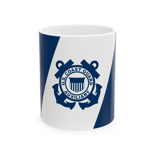 Flag of the United States Coast Guard Auxiliary (United States) White Coffee Mug 11oz - Go Mug Yourself