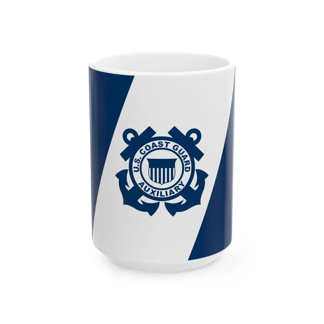 Flag of the United States Coast Guard Auxiliary (United States) White Coffee Mug 15oz - Go Mug Yourself