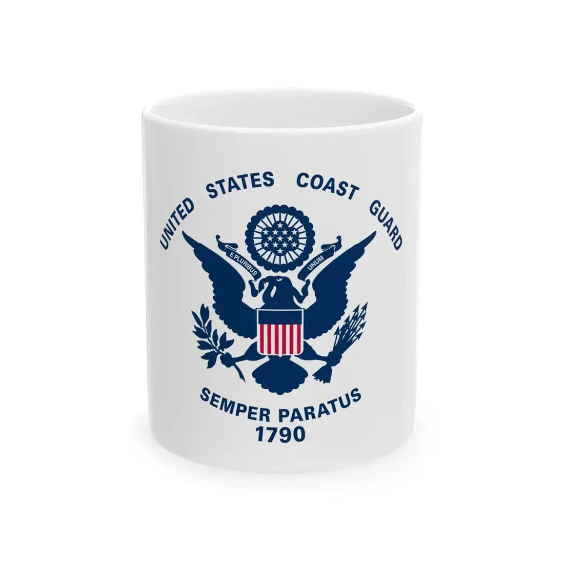Flag of the United States Coast Guard (United States) White Coffee Mug 11oz - Go Mug Yourself