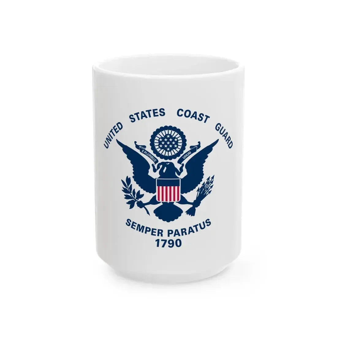 Flag of the United States Coast Guard (United States) White Coffee Mug 15oz - Go Mug Yourself