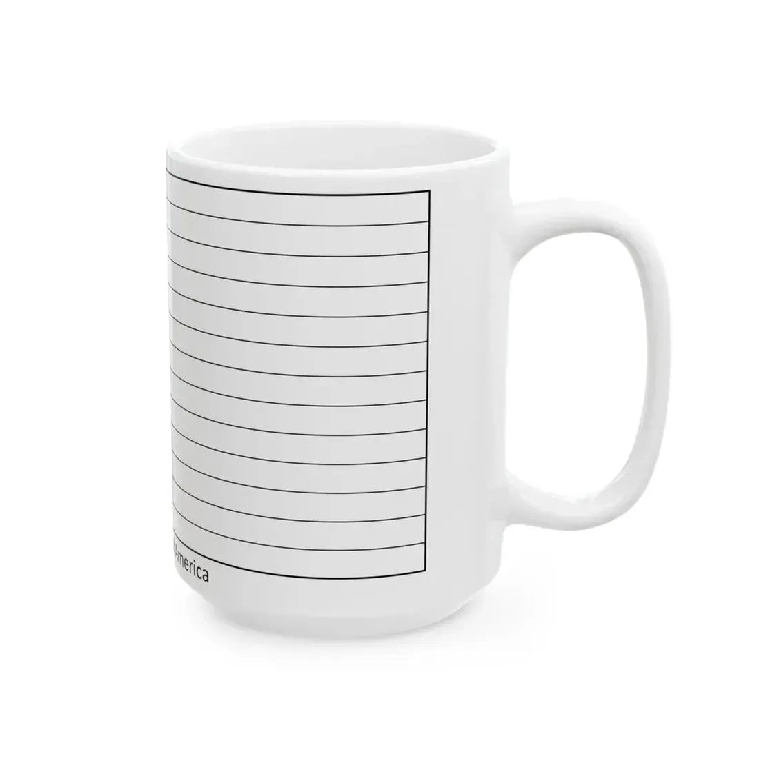 Flag of the United States colouring page (United States) White Coffee Mug - Go Mug Yourself